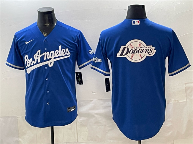 Men's Royal Los Angeles Dodgers Team Big Logo Alternate Stadium Stitched Baseball Jersey